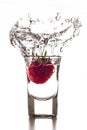 Strawberry shot splash